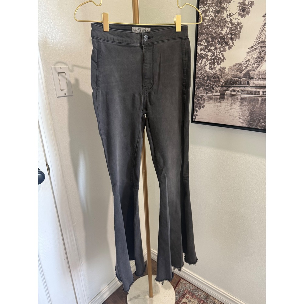 Free People We The‎ Free Just Float On Flare Jeans Faded Black High Rise Size 24